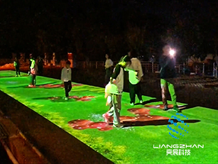 大理户外项目地面互动投影