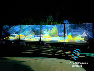 杭州千岛湖户外纱幕投影