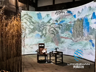 游垫古村全息光影效果