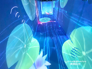 芯龙光电展厅天井投影